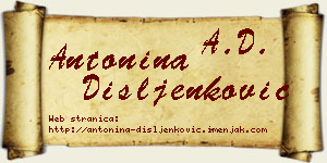 Antonina Dišljenković vizit kartica